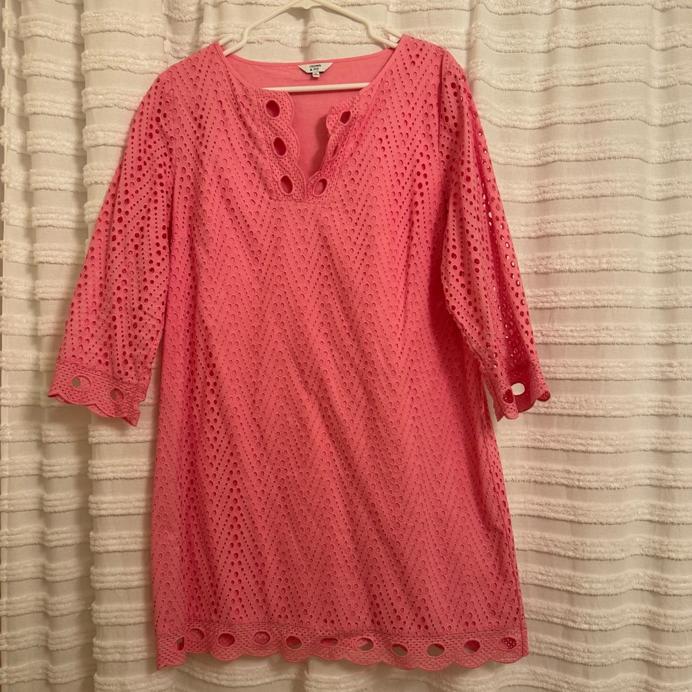 Crown & Ivy Pink eyelet Dress
